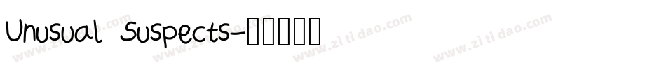 Unusual Suspects字体转换